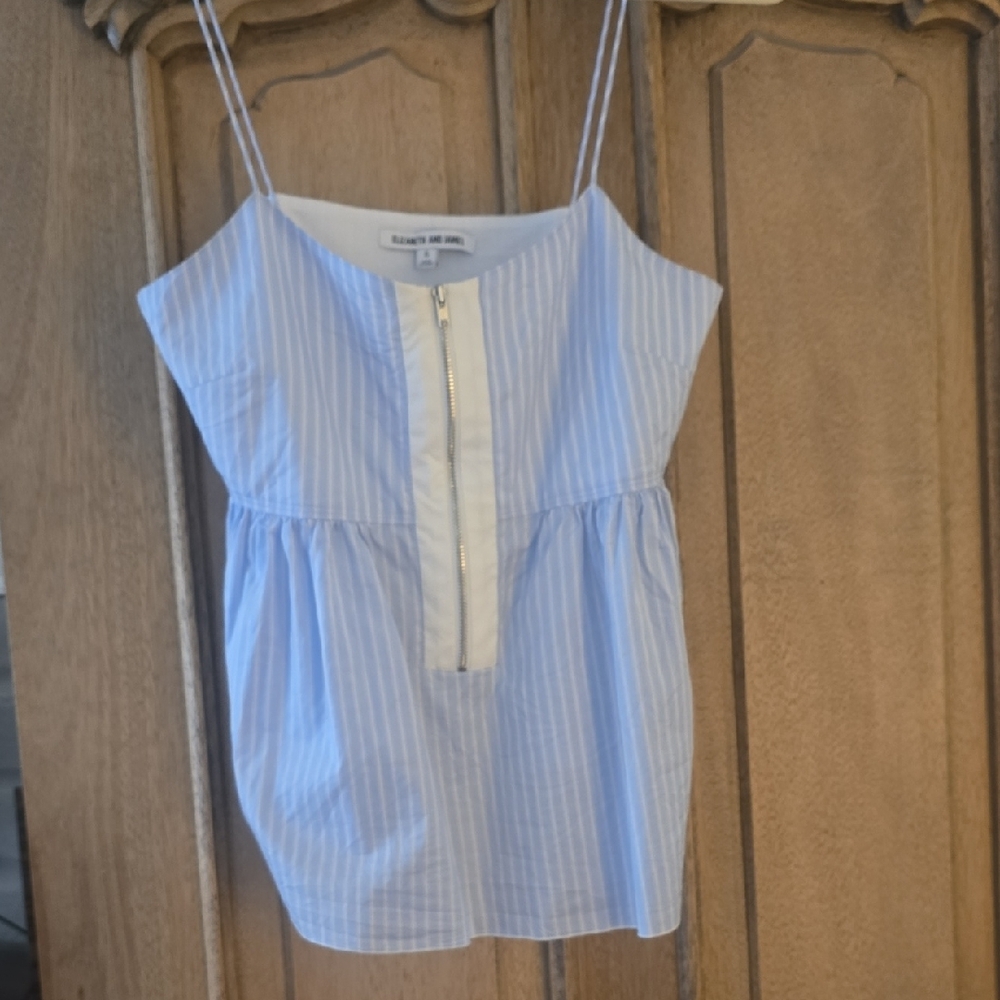Elizabeth and James Blue and White Bustier Camisole
